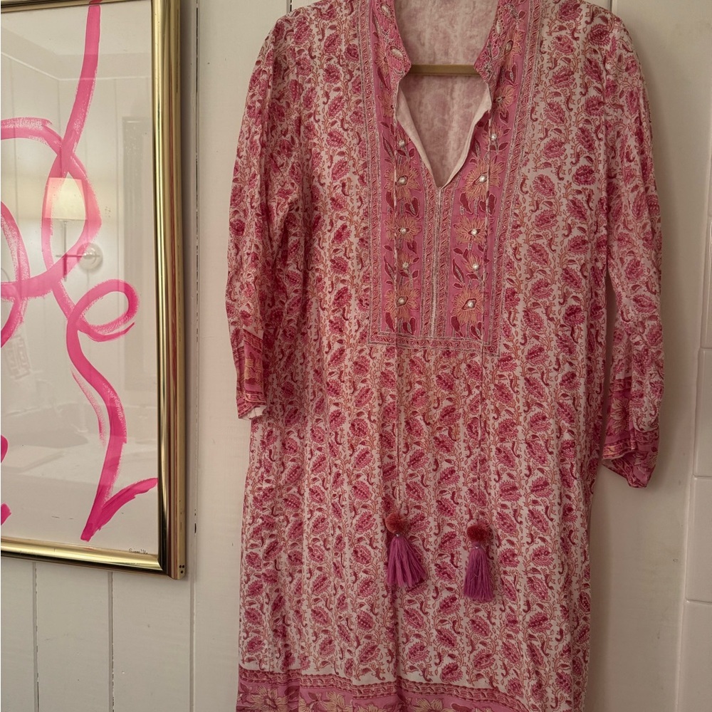 Bella Tu Pink Tunic Dress Sz M